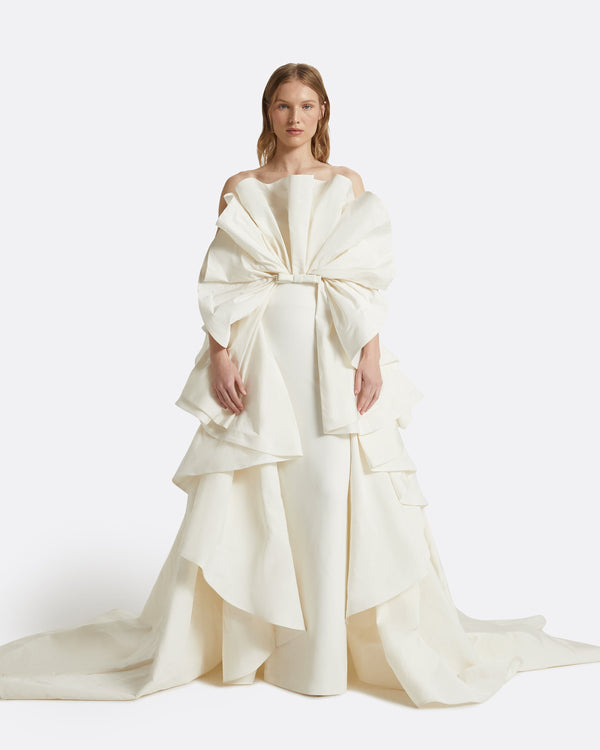 safiyaa Elsie Ivory Long Dress