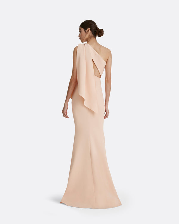 Safiyaa Elvie Peach Long Dress