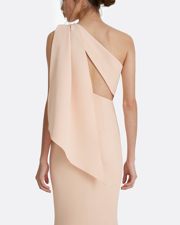 Safiyaa Elvie Peach Long Dress