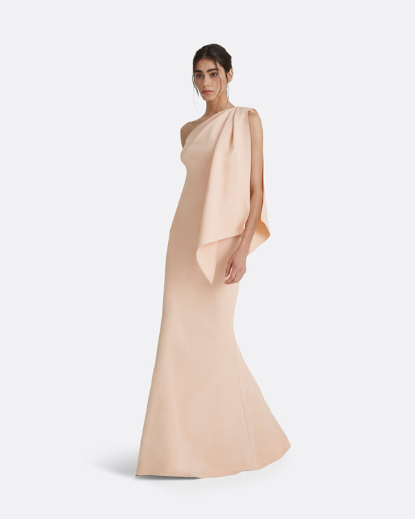 Safiyaa Elvie Peach Long Dress
