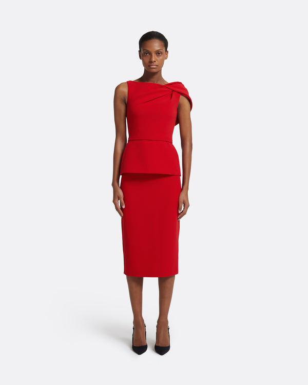 safiyaa Emel Tops in Cherry Red