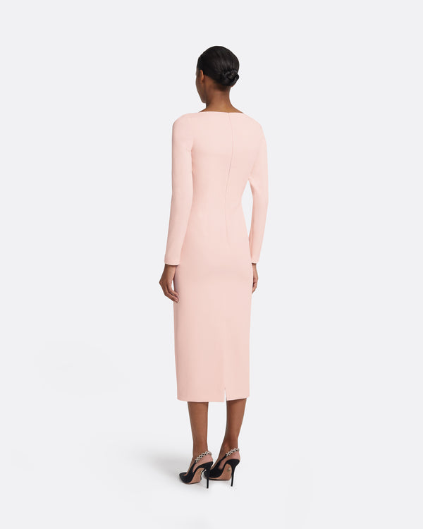 Safiyaa Emmiy Pale Pink Midi Dress