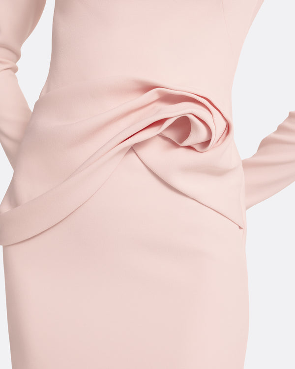 Safiyaa Emmiy Pale Pink Midi Dress