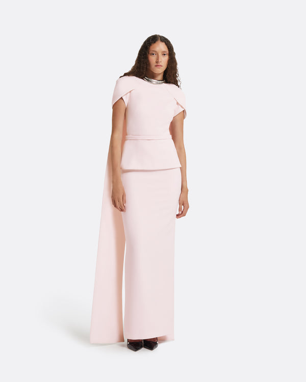 safiyaa Erkin Barely Pink Long Dress