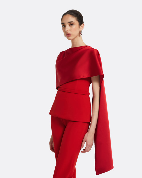 Safiyaa Evangeline Dazzling Red Top