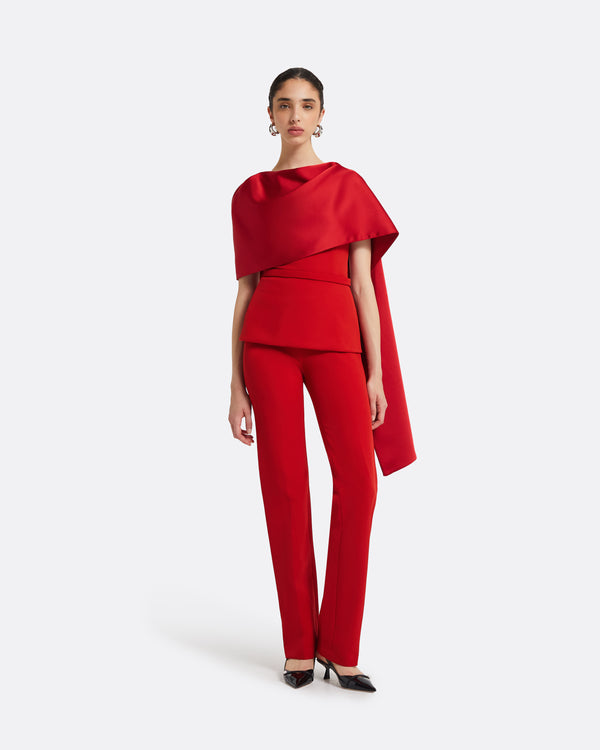 safiyaa Evangeline Dazzling Red Top