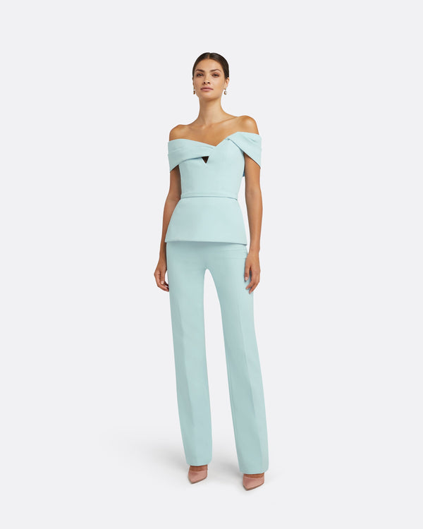 safiyaa Everleigh Baby Blue Top