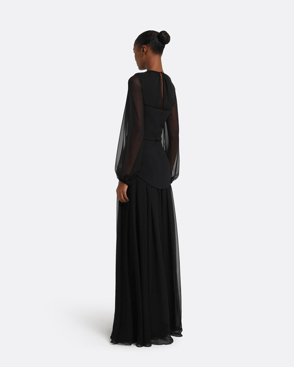 Safiyaa Finley Long Dress In Black