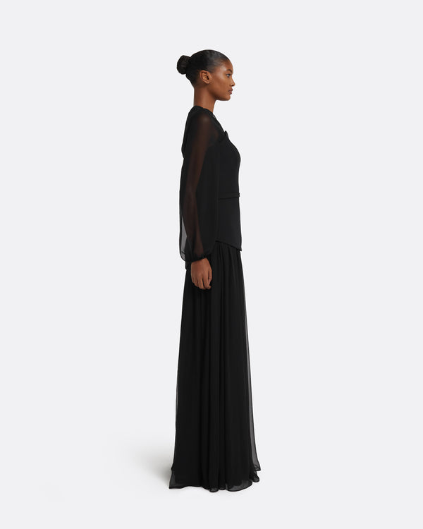Safiyaa Finley Long Dress In Black