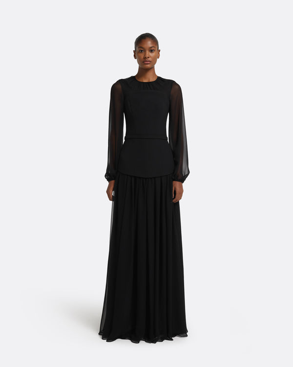 safiyaa Finley Long Dress in Black