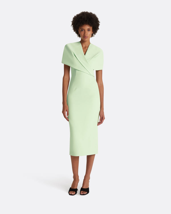 safiyaa Flora Aloe Midi Dress