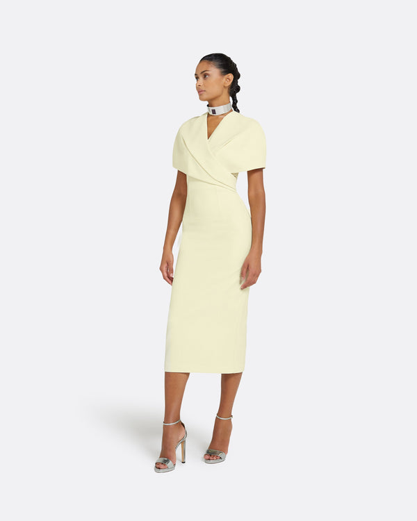 Safiyaa Flora Buttermilk Midi Dress