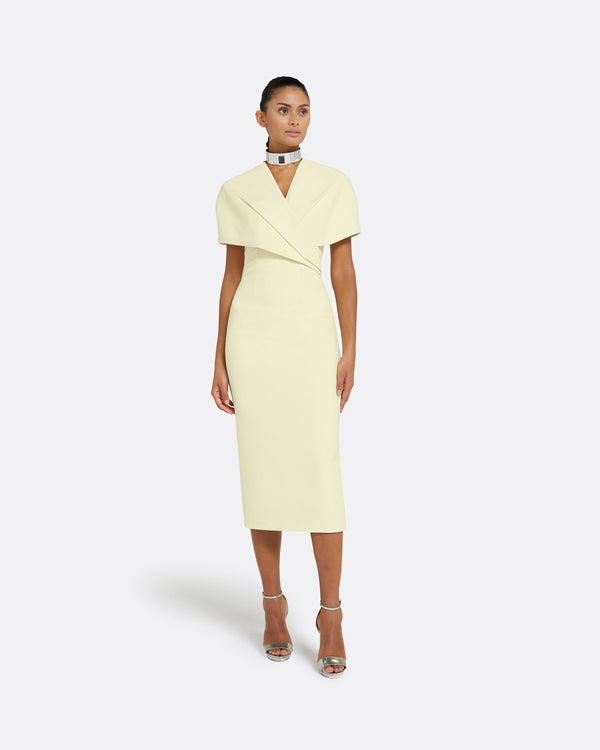 safiyaa Flora Buttermilk Midi Dress