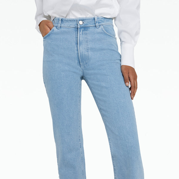Safiyaa Flora Light Blue Denim Trousers