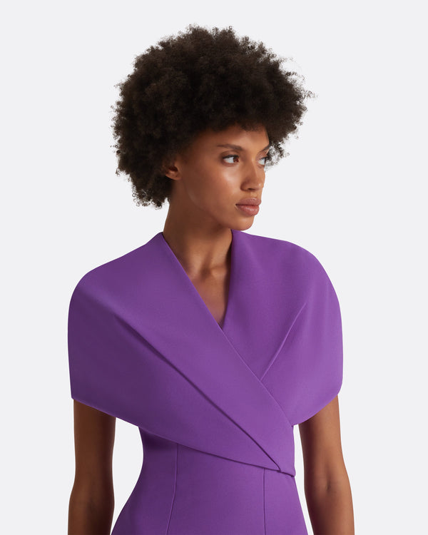 Safiyaa Flora Lilac Midi Dress