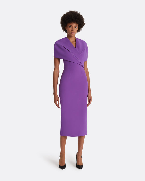 safiyaa Flora Lilac Midi Dress