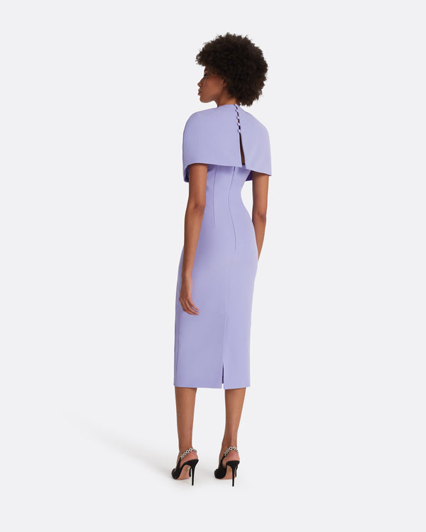 Safiyaa Flora Periwinkle Midi Dress