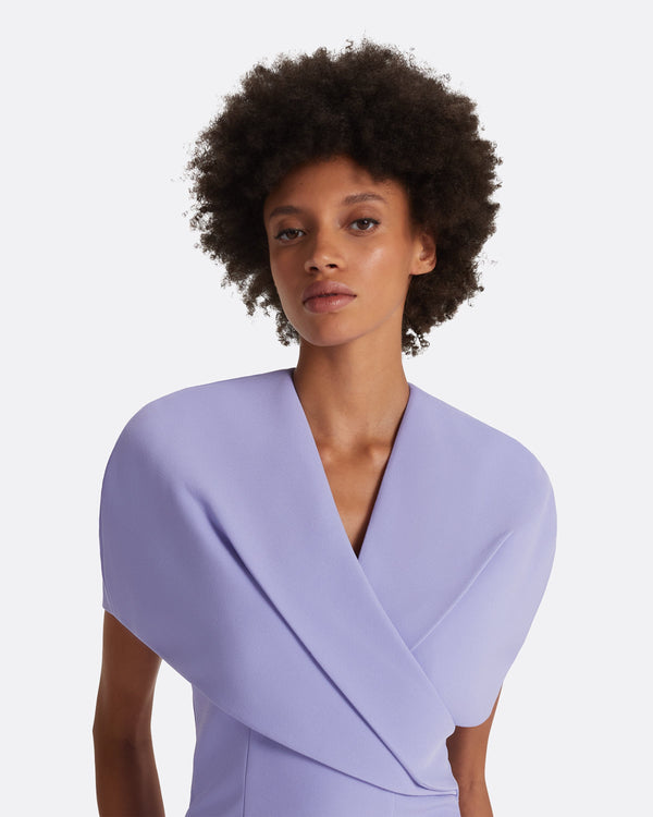 Safiyaa Flora Periwinkle Midi Dress