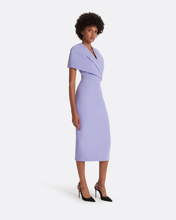 Safiyaa Flora Periwinkle Midi Dress