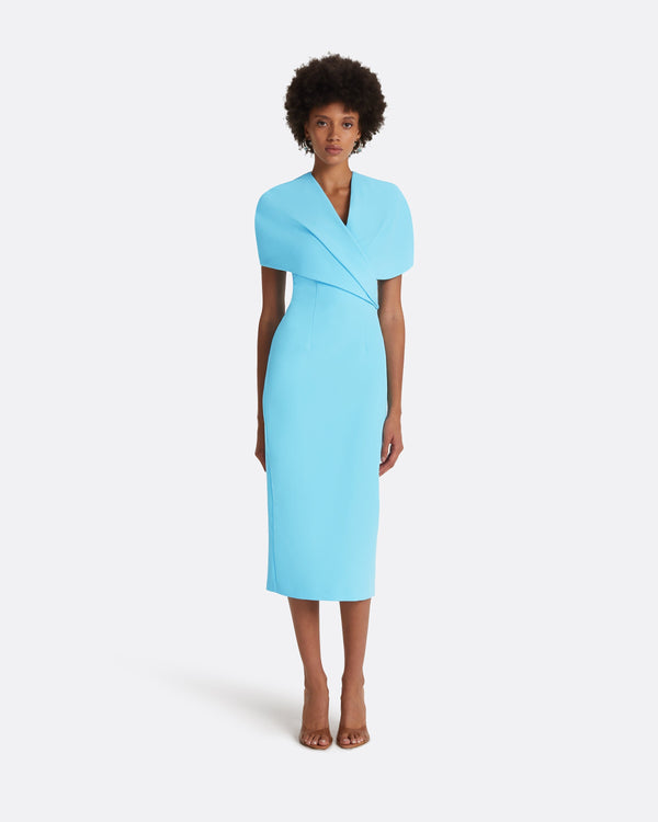 safiyaa Flora Topaz Midi Dress