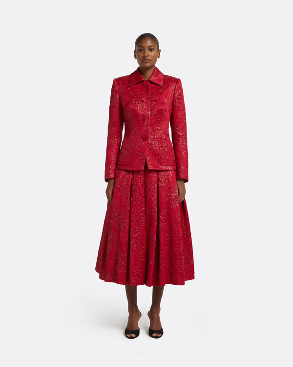 Safiyaa Flynn Jacket In Crimson