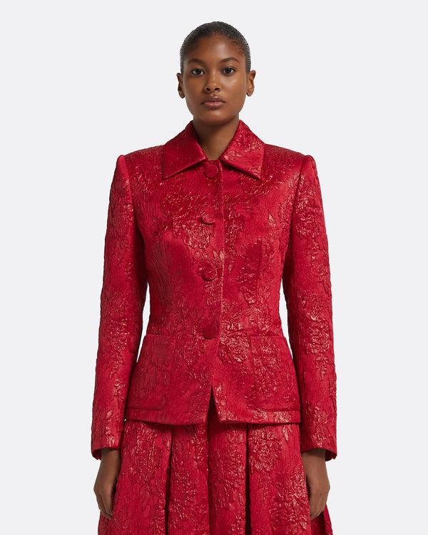 safiyaa Flynn Jacket in Crimson