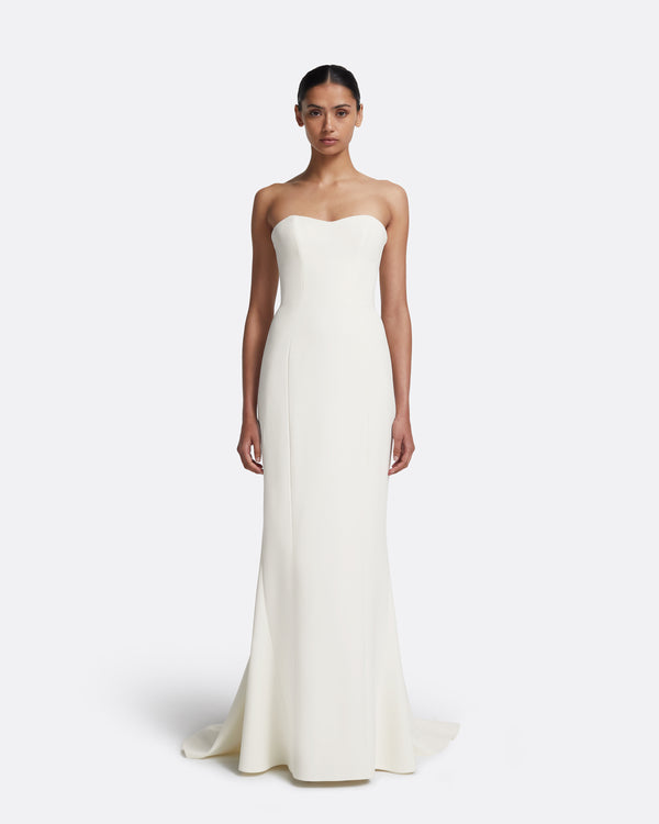 safiyaa Gabriella Long Dress in Ivory