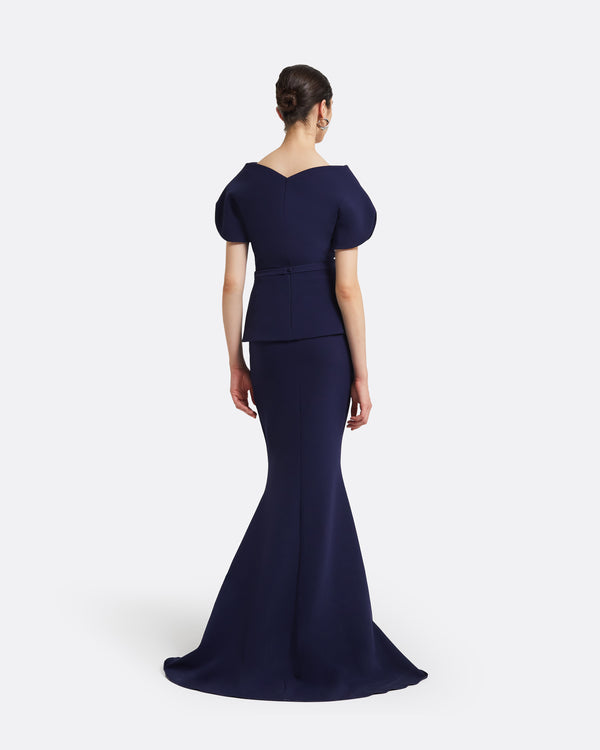 Safiyaa Gayeta Azurite Blue Skirt