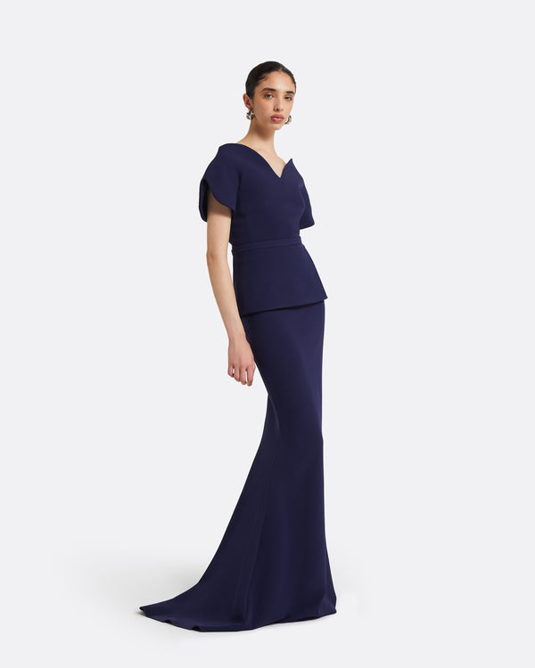 safiyaa Gayeta Azurite Blue Skirt