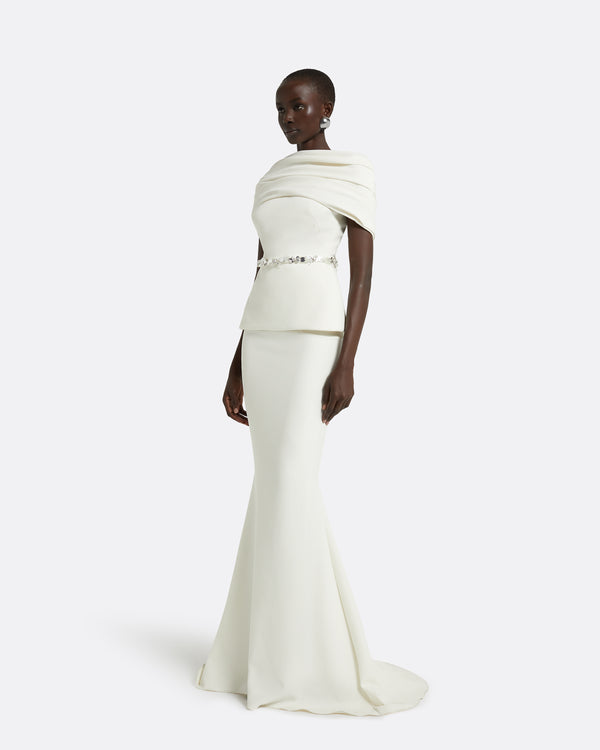 safiyaa Gayeta Ivory Skirt