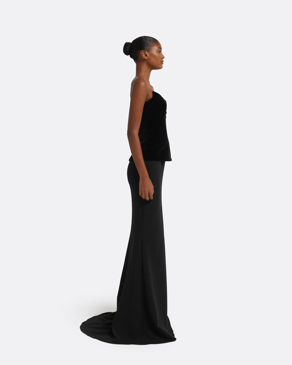 Safiyaa Gayeta Long Skirt In Black