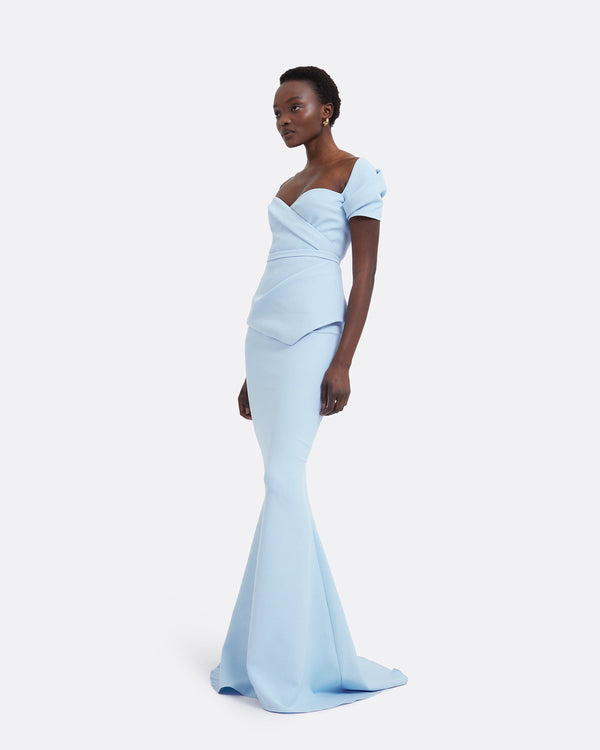 Safiyaa Gayeta Pale Blue Skirt