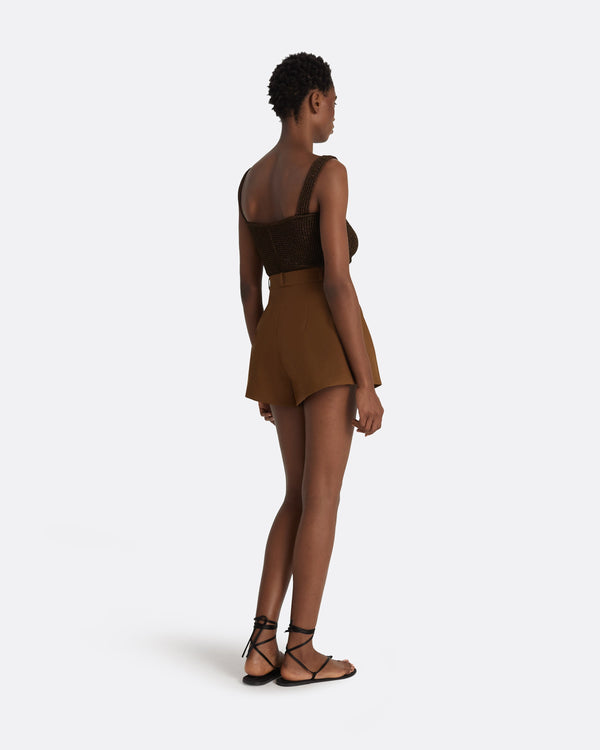 Safiyaa Geena Deep Brown Knit Top