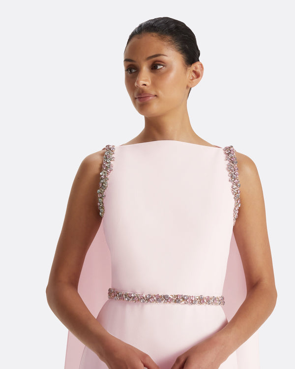 Safiyaa Ginevra Barely Pink Long Dress