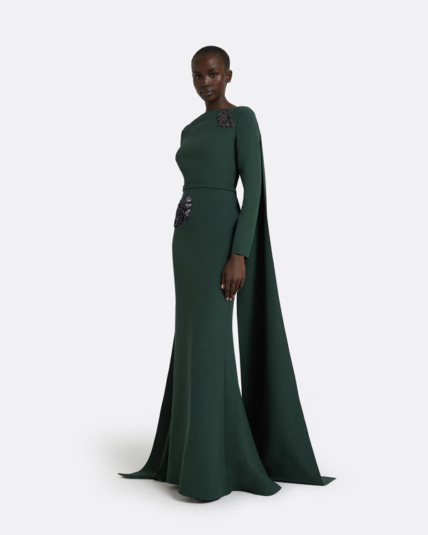 Safiyaa Ginevra Darkest Spruce Long Dress