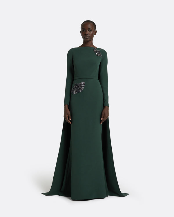 safiyaa Ginevra Darkest Spruce Long Dress