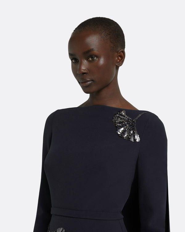 Safiyaa Ginevra Midnight Navy Long Dress