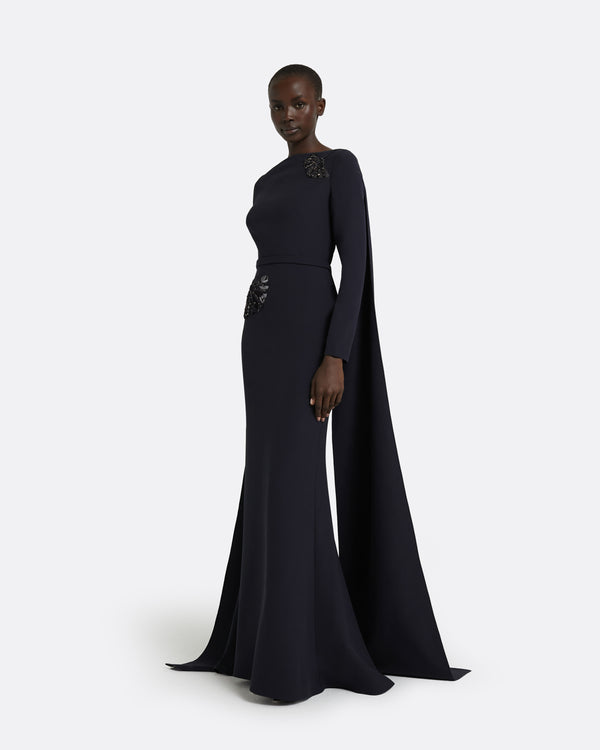 Safiyaa Ginevra Midnight Navy Long Dress