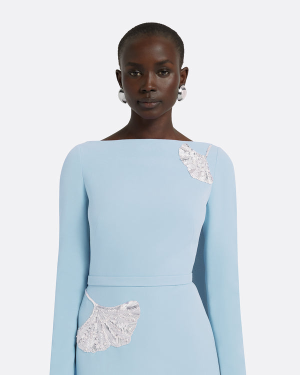 Safiyaa Ginevra Pale Blue Long Dress