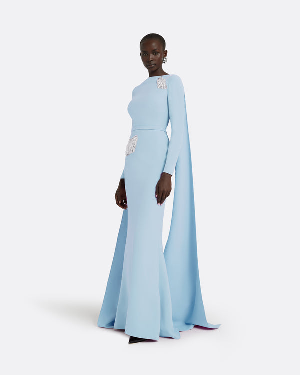 Safiyaa Ginevra Pale Blue Long Dress