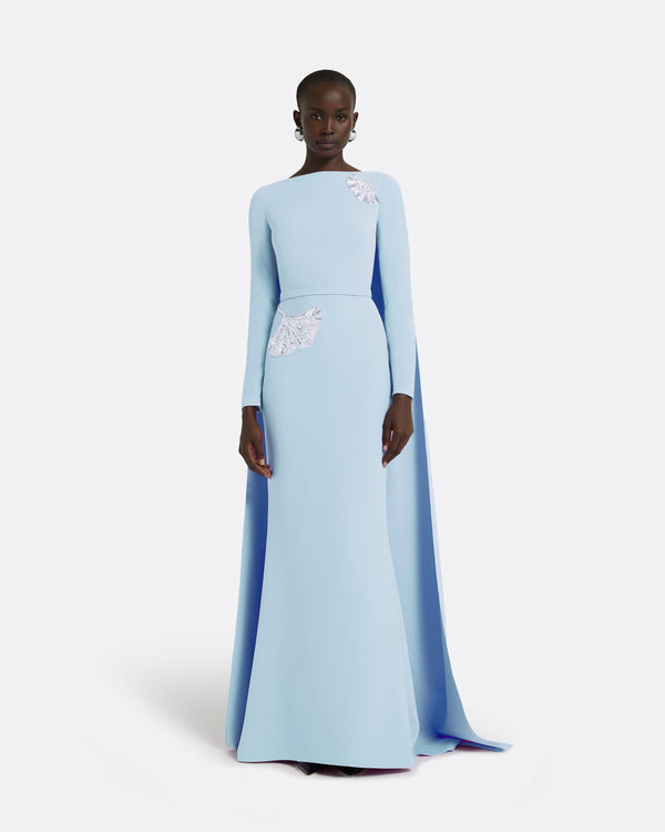 safiyaa Ginevra Pale Blue Long Dress