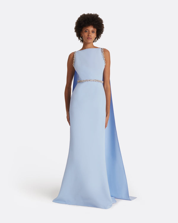 safiyaa Ginevra Soft Sky Long Dress