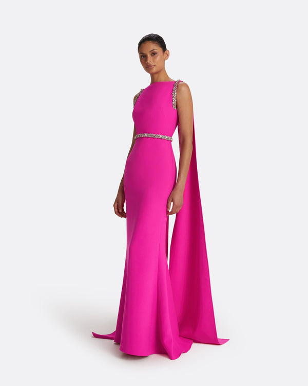 Safiyaa Ginevra Wild Strawberry Long Dress