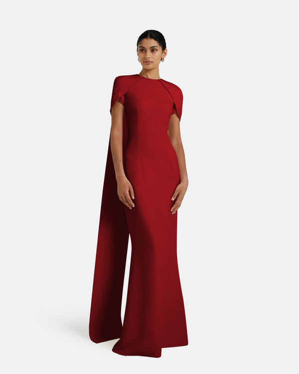 safiyaa Ginkgo Azalea Red Dress
