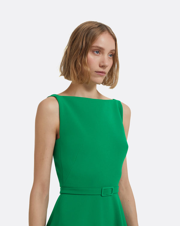 Safiyaa Ginny Midi Dress In Jewel Green