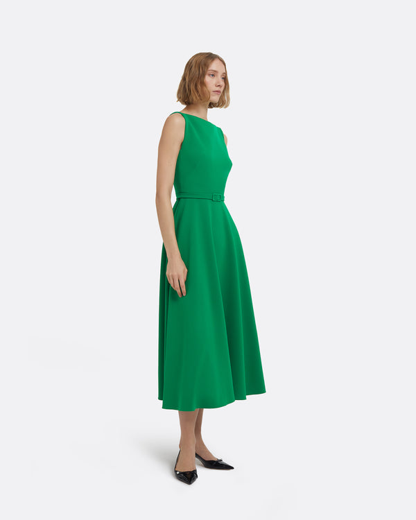 Safiyaa Ginny Midi Dress In Jewel Green