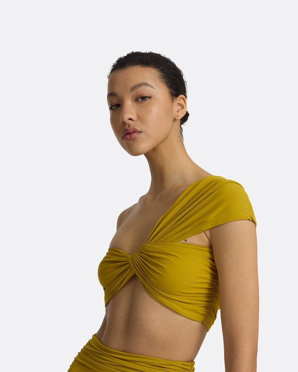 Safiyaa Gisella Chartreuse Bikini Top