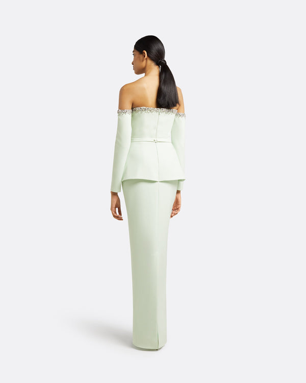 Safiyaa Giuliana Spearmint Long Dress