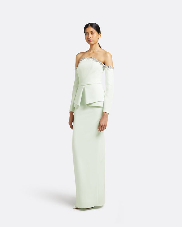 Safiyaa Giuliana Spearmint Long Dress