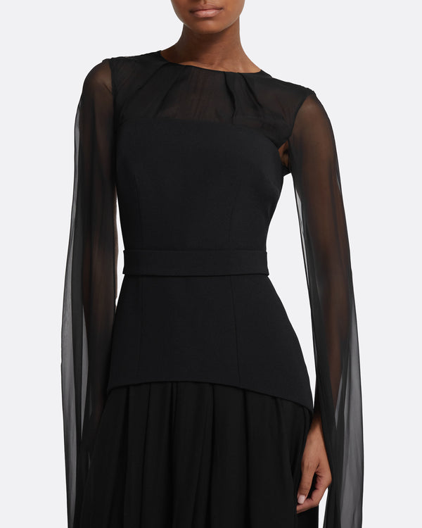 Safiyaa Gloria Black Long Dress